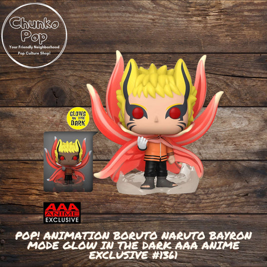 Pop! Animation Boruto Naruto Bayron Mode Glow In The Dark AAA Anime Exclusive #1361 (Available Late July, Early August)